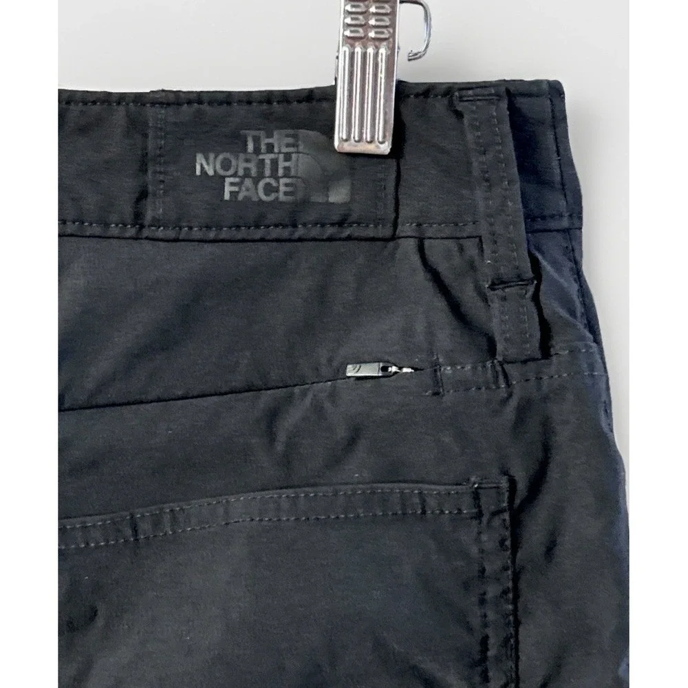 Mens The North‎ Face Hiking Pants Black Straight Leg Nylon Stretch Sz 34
